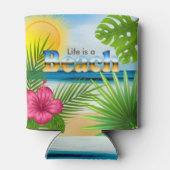 Rafraichisseur De Cannettes La vie est un design de plage (Dos)