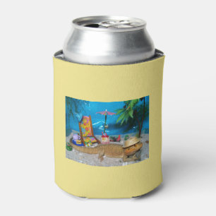 Rafraichisseur De Cannettes Le dragon barbu la "vie est bière d'une plage"