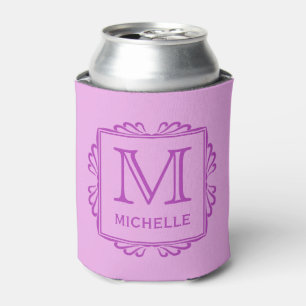 Rafraichisseur De Cannettes Le motif fait sur commande de vue de monogramme