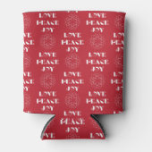 Rafraichisseur De Cannettes Le Petit Rouge et Blanc, Peace, Joy (Devant)