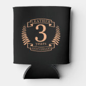 Rafraichisseur De Cannettes Leather 3 ans mariage anniversaire (Devant)