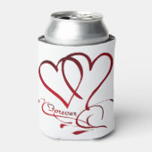 Rafraichisseur De Cannettes Les Coeurs Forever rouge sur blanc (Can devant)