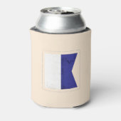 Rafraichisseur De Cannettes Lettre nautique "A" Signal Indicateur (Can Dos)