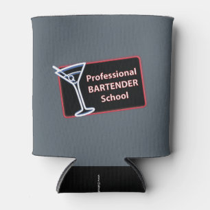 Rafraichisseur De Cannettes Logo de l'école de barman professionnel peut refro