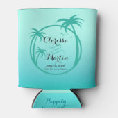 Rafraichisseur De Cannettes Logo tropical de Palm Beach | aqua (Devant)
