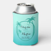 Rafraichisseur De Cannettes Logo tropical de Palm Beach | aqua (Can Dos)