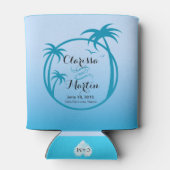 Rafraichisseur De Cannettes Logo tropical de Palm Beach | bleu ciel (Dos)