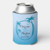 Rafraichisseur De Cannettes Logo tropical de Palm Beach | bleu ciel (Can Dos)