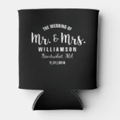 Rafraichisseur De Cannettes M. & Mme Wedding Favor Simple Chic Trendy Black (Devant)
