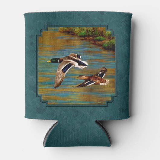 Rafraichisseur De Cannettes Mallard Canards en vol Turquoise (Devant)