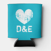 Rafraichisseur De Cannettes Mariage bleu turquoise peut refroidir avec coeur m (Devant)