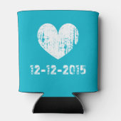 Rafraichisseur De Cannettes Mariage bleu turquoise peut refroidir avec coeur m (Dos)