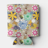 Rafraichisseur De Cannettes Modèle floral dans style rétro 3 (Dos)