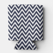 Rafraichisseur De Cannettes Monogramme bleu marine et or Chevron (Dos)