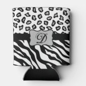 Rafraichisseur De Cannettes Monogramme de peau de léopard blanc noir (Dos)
