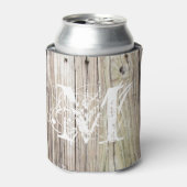 Rafraichisseur De Cannettes Monogramme en bois rustique (Can devant)