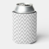 Rafraichisseur De Cannettes Monogramme gris et vert de Chevron (Can Dos)
