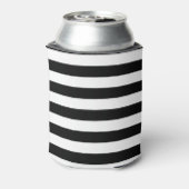 Rafraichisseur De Cannettes Monogramme initial nom HP rayure horiz noir blanc (Can Dos)