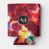 Rafraichisseur De Cannettes Mosaïque rouge abstrait brillant parties scintilla (Devant)