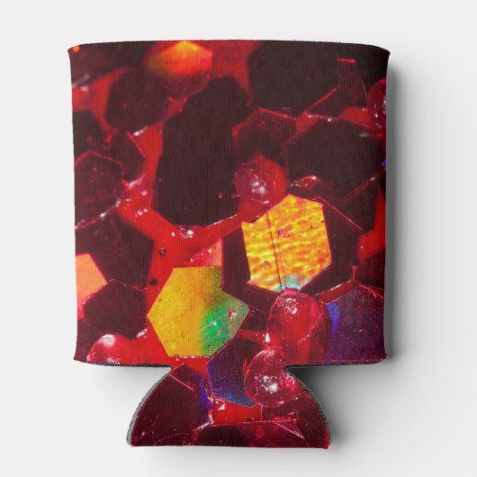 Rafraichisseur De Cannettes Mosaïque rouge abstrait brillant parties scintilla (Dos)