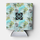 Rafraichisseur De Cannettes Motif Abstrait de palmier aquarelle (Devant)