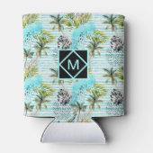Rafraichisseur De Cannettes Motif Abstrait de palmier aquarelle (Dos)