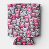 Rafraichisseur De Cannettes motif avec chats kawaii doodle mignon 2 (Devant)
