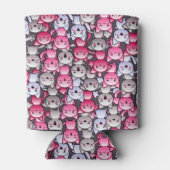 Rafraichisseur De Cannettes motif avec chats kawaii doodle mignon 2 (Dos)