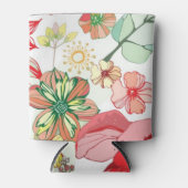 Rafraichisseur De Cannettes Motif avec fleurs rouges (Devant)