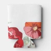 Rafraichisseur De Cannettes Motif avec fleurs rouges (Dos)