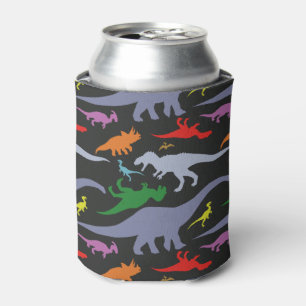 Rafraichisseur De Cannettes Motif coloré de dinosaure (foncé)
