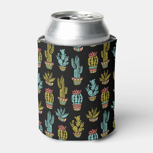 Rafraichisseur De Cannettes Motif Dark Grunge Cactus (Can devant)