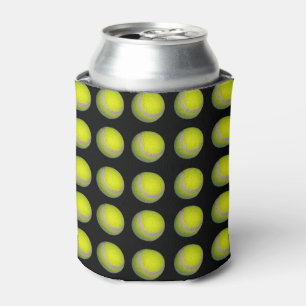 Rafraichisseur De Cannettes Motif de balle de tennis noir jaune,