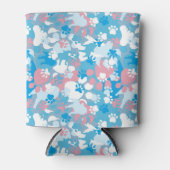 Rafraichisseur De Cannettes Motif de chamouflage rose et bleu (Devant)
