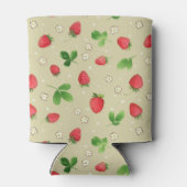Rafraichisseur De Cannettes Motif de fraises d'aquarelle (Dos)