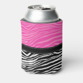 Rafraichisseur De Cannettes Motif de monogramme d'impression de zèbre de roses (Can Dos)
