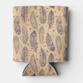 Rafraichisseur De Cannettes Motif de plan de plume ethnique (Devant)