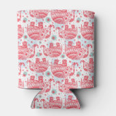 Rafraichisseur De Cannettes Motif d'éléphant ethnique rouge (Dos)