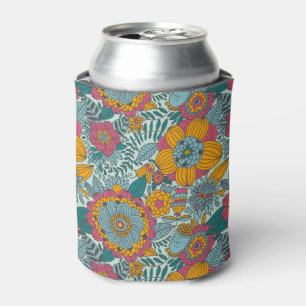 Rafraichisseur De Cannettes Motif floral coloré