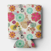 Rafraichisseur De Cannettes Motif floral de style rétro (Dos)