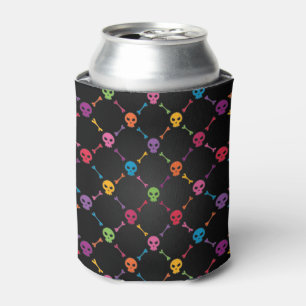 Rafraichisseur De Cannettes Motif multicolore avec des crânes