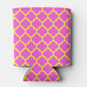 Rafraichisseur De Cannettes Motif Quatrefoil Marocain Rose Chaud #5 (Dos)