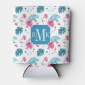 Rafraichisseur De Cannettes Motif triangle feuille tropicale (Devant)