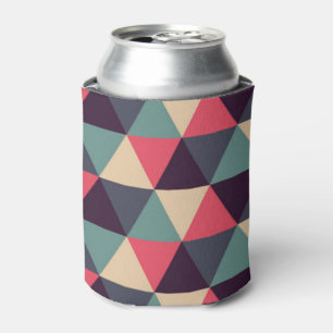 Rafraichisseur De Cannettes Motif turquoise et rose de triangle