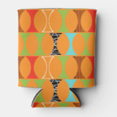 Rafraichisseur De Cannettes Moyenne Siècle Moderne Orange Motif Can Cooler (Devant)