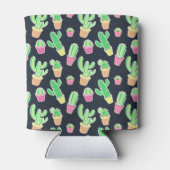 Rafraichisseur De Cannettes Neon Watercolor Cacti in Pot Pattern (Dos)