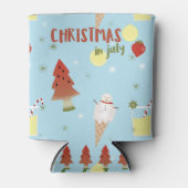 Rafraichisseur De Cannettes Noël En Juillet L'Été Peut Se Rafraîchir (Devant)