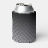 Rafraichisseur De Cannettes Noir à gris Diamondplate Acier Look Art (Can Dos)