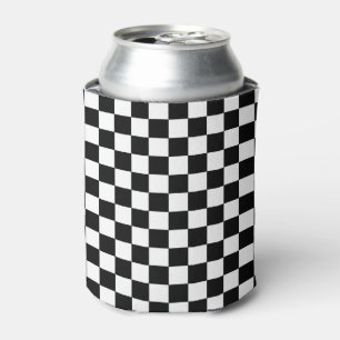 Rafraichisseur De Cannettes Noir et blanc Checkered