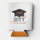 Rafraichisseur De Cannettes Noir & Orange Graduation 2016 Design (Devant)